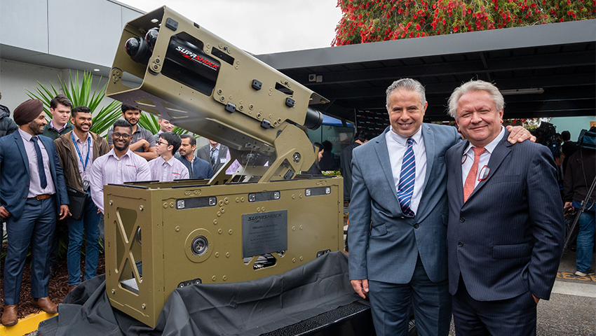 Oscar Fiorinotto and Armin Papperger announce Anti-Tank Guided Missile Launcher (ATGM) for Lynx IFV